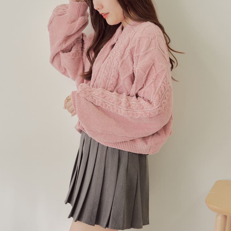【Web限定】前後2wayモールケーブルニット | NICE CLAUP / OLIVE des OLIVE　OUTLET | 詳細画像35 