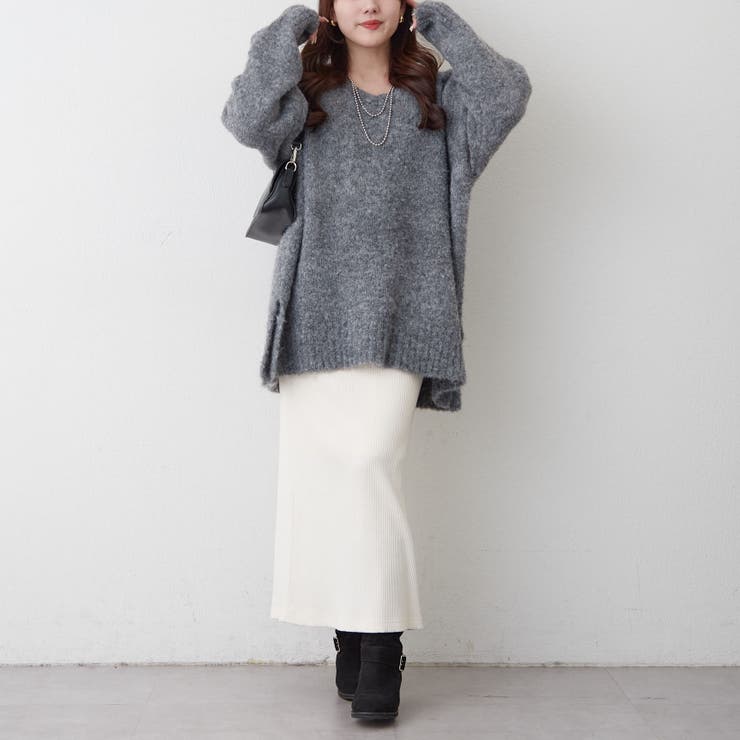 ブークレV開きニットプルオーバー | RMAF　NICE CLAUP / OLIVE des OLIVE | 詳細画像10 