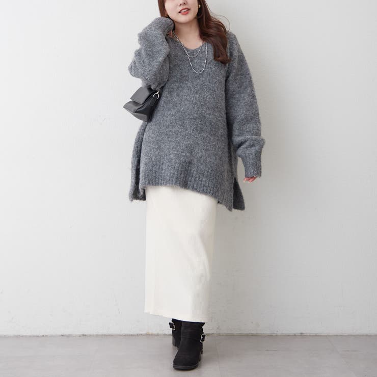 ブークレV開きニットプルオーバー | RMAF　NICE CLAUP / OLIVE des OLIVE | 詳細画像11 