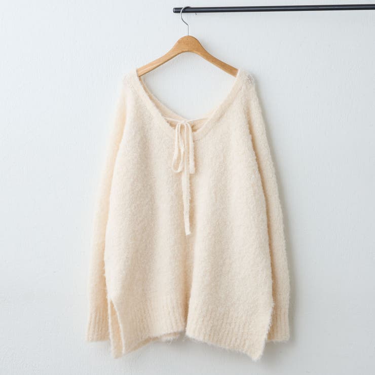 ブークレV開きニットプルオーバー | RMAF　NICE CLAUP / OLIVE des OLIVE | 詳細画像51 