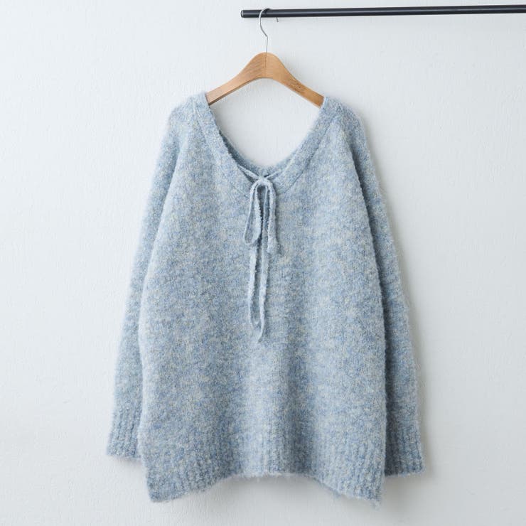 ブークレV開きニットプルオーバー | RMAF　NICE CLAUP / OLIVE des OLIVE | 詳細画像53 