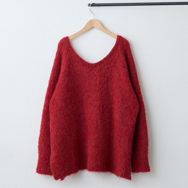 ブークレV開きニットプルオーバー | RMAF　NICE CLAUP / OLIVE des OLIVE | 詳細画像54 