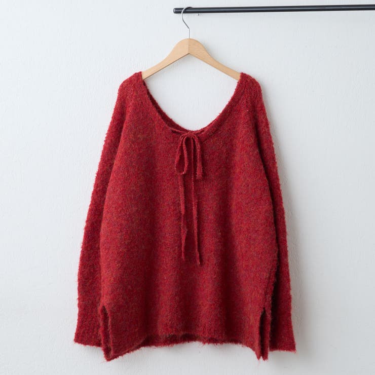 ブークレV開きニットプルオーバー | RMAF　NICE CLAUP / OLIVE des OLIVE | 詳細画像55 