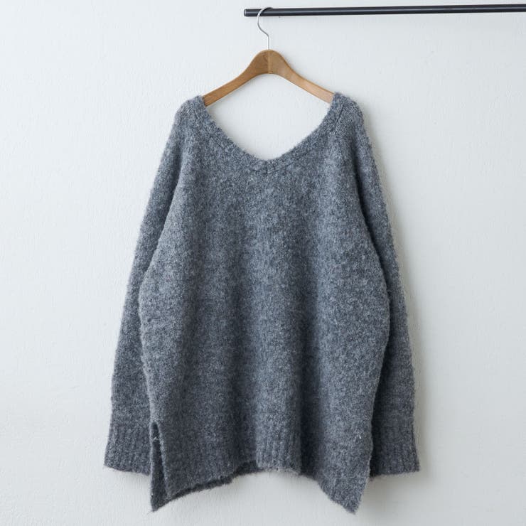 ブークレV開きニットプルオーバー | RMAF　NICE CLAUP / OLIVE des OLIVE | 詳細画像56 