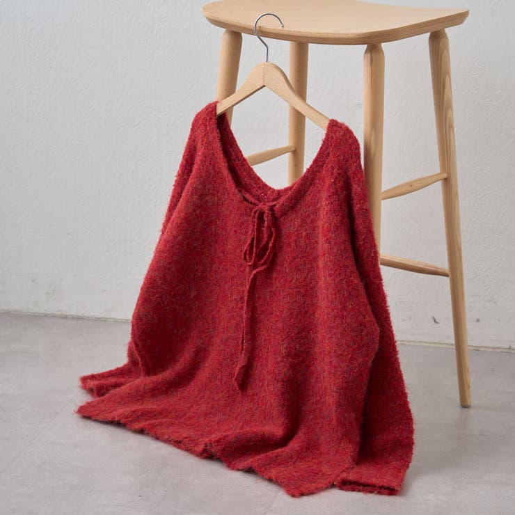 ブークレV開きニットプルオーバー | RMAF　NICE CLAUP / OLIVE des OLIVE | 詳細画像48 