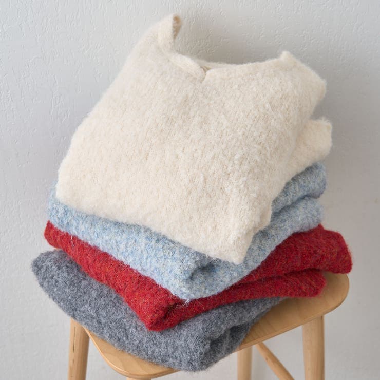 ブークレV開きニットプルオーバー | RMAF　NICE CLAUP / OLIVE des OLIVE | 詳細画像47 