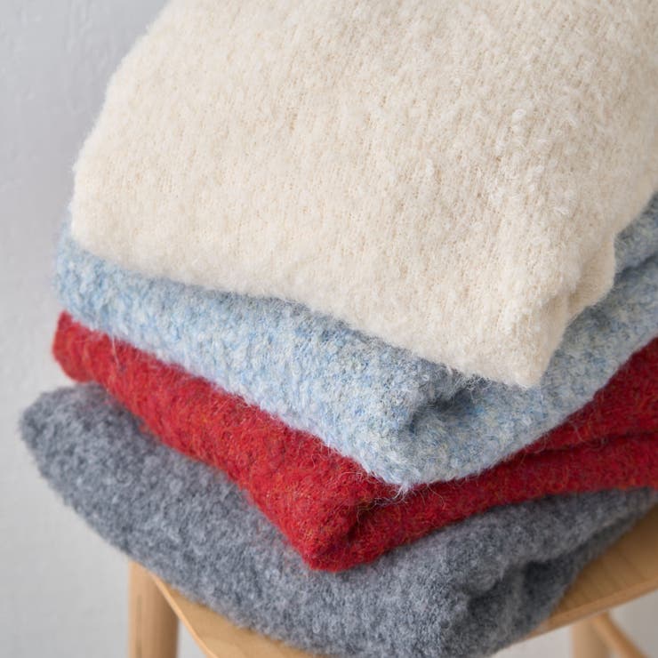 ブークレV開きニットプルオーバー | RMAF　NICE CLAUP / OLIVE des OLIVE | 詳細画像3 