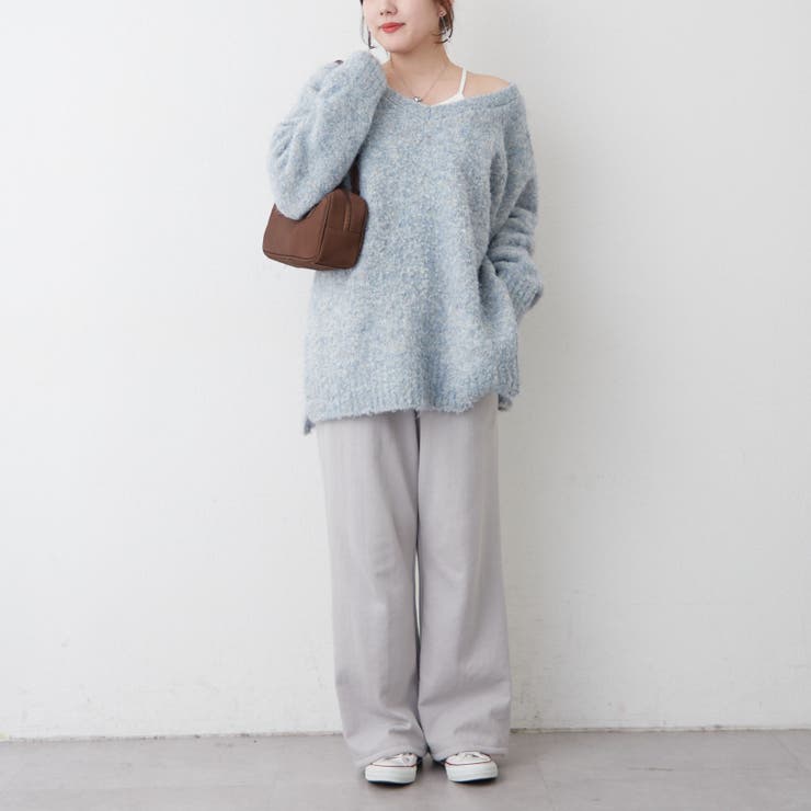 ブークレV開きニットプルオーバー | RMAF　NICE CLAUP / OLIVE des OLIVE | 詳細画像31 