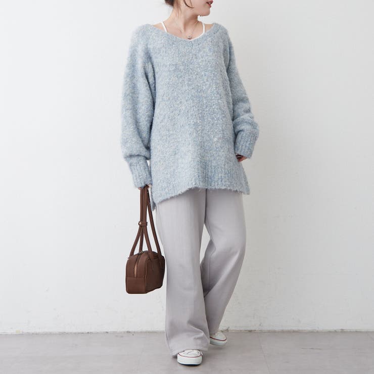 ブークレV開きニットプルオーバー | RMAF　NICE CLAUP / OLIVE des OLIVE | 詳細画像32 