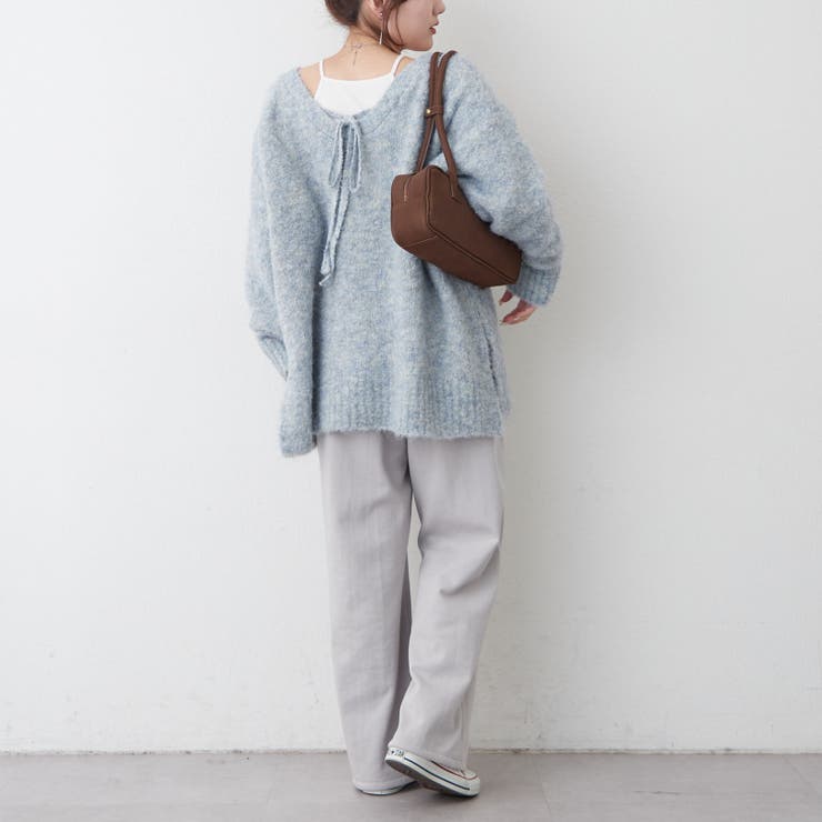 ブークレV開きニットプルオーバー | RMAF　NICE CLAUP / OLIVE des OLIVE | 詳細画像34 