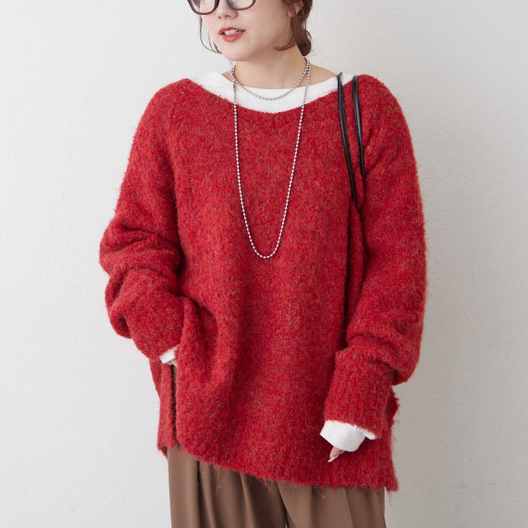 ブークレV開きニットプルオーバー | RMAF　NICE CLAUP / OLIVE des OLIVE | 詳細画像36 