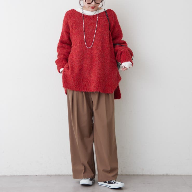 ブークレV開きニットプルオーバー | RMAF　NICE CLAUP / OLIVE des OLIVE | 詳細画像42 