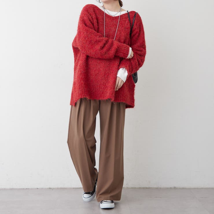 ブークレV開きニットプルオーバー | RMAF　NICE CLAUP / OLIVE des OLIVE | 詳細画像43 