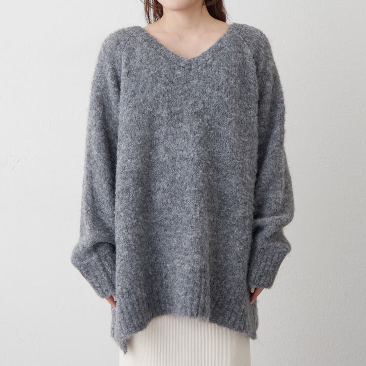 ブークレV開きニットプルオーバー | RMAF　NICE CLAUP / OLIVE des OLIVE | 詳細画像58 