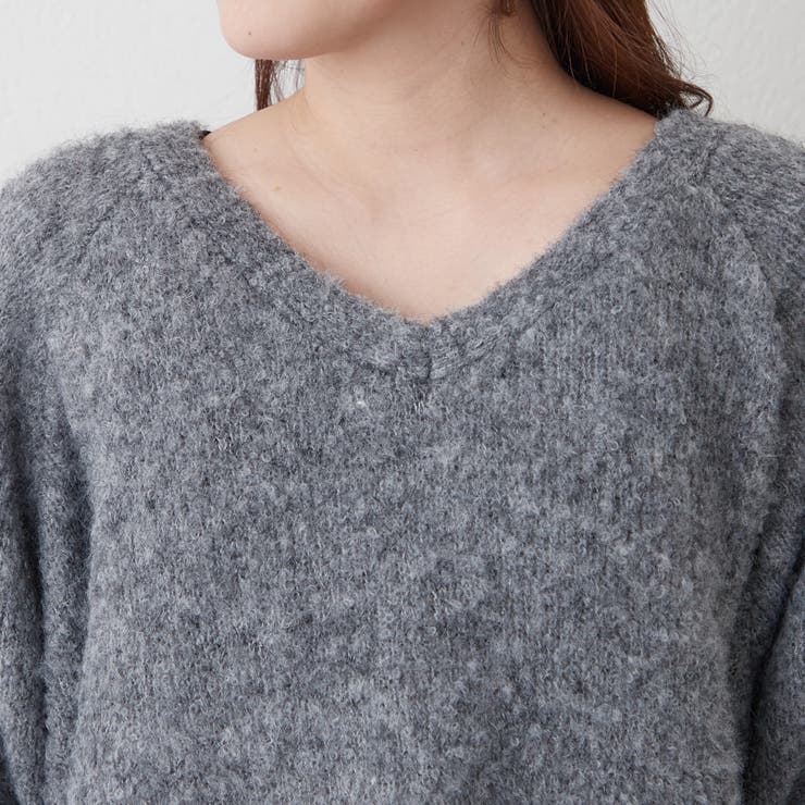 ブークレV開きニットプルオーバー | RMAF　NICE CLAUP / OLIVE des OLIVE | 詳細画像62 