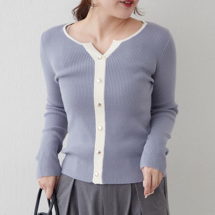 キーネックカーディガンライクリブプルオーバー | RMAF　NICE CLAUP / OLIVE des OLIVE | 詳細画像17 