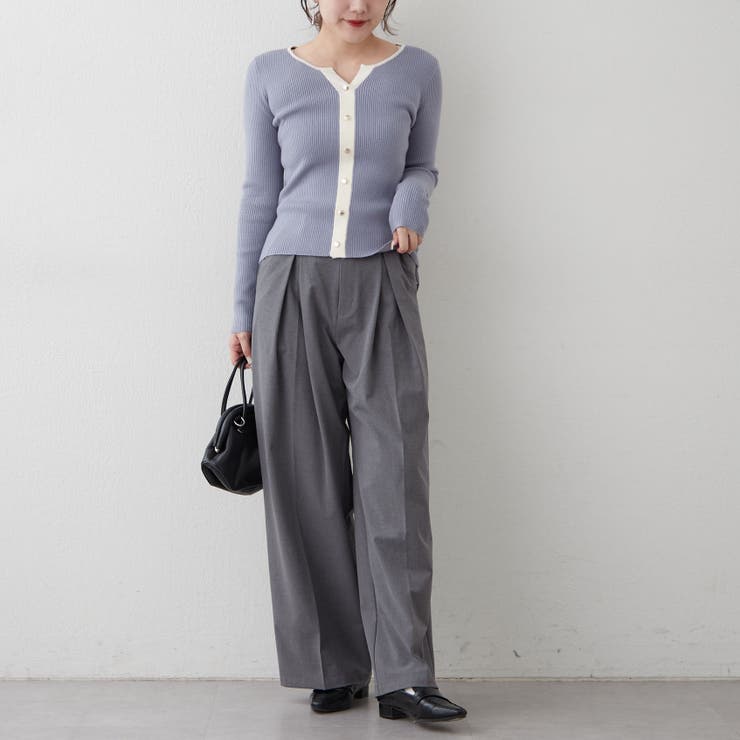 キーネックカーディガンライクリブプルオーバー | RMAF　NICE CLAUP / OLIVE des OLIVE | 詳細画像20 