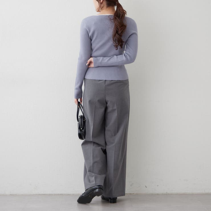 キーネックカーディガンライクリブプルオーバー | RMAF　NICE CLAUP / OLIVE des OLIVE | 詳細画像23 