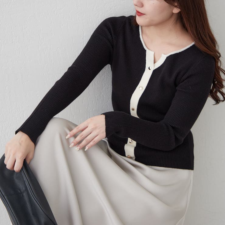 キーネックカーディガンライクリブプルオーバー | RMAF　NICE CLAUP / OLIVE des OLIVE | 詳細画像25 