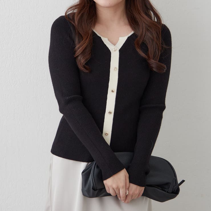 キーネックカーディガンライクリブプルオーバー | RMAF　NICE CLAUP / OLIVE des OLIVE | 詳細画像27 