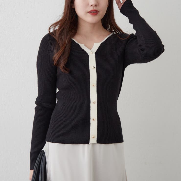 キーネックカーディガンライクリブプルオーバー | RMAF　NICE CLAUP / OLIVE des OLIVE | 詳細画像28 