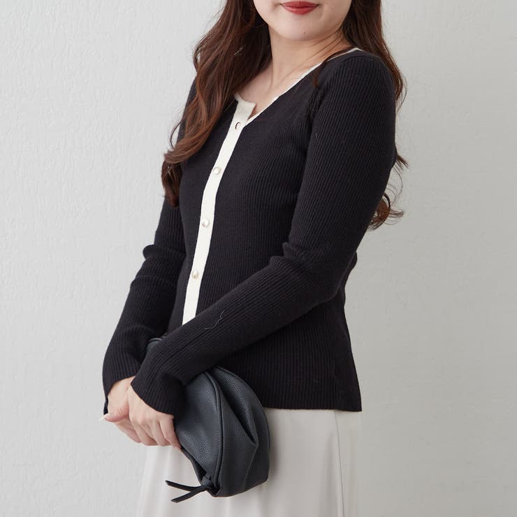 キーネックカーディガンライクリブプルオーバー | RMAF　NICE CLAUP / OLIVE des OLIVE | 詳細画像29 