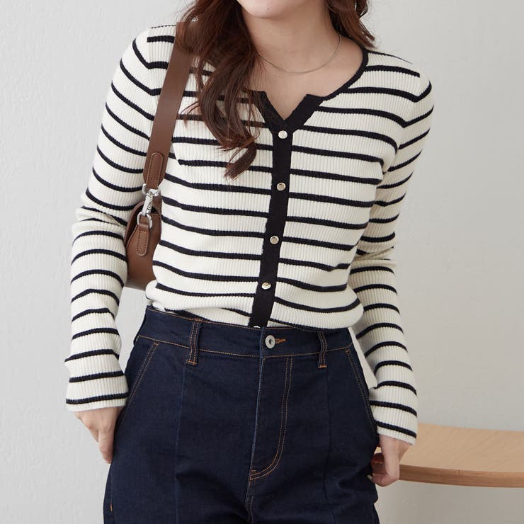 キーネックカーディガンライクリブプルオーバー | RMAF　NICE CLAUP / OLIVE des OLIVE | 詳細画像35 