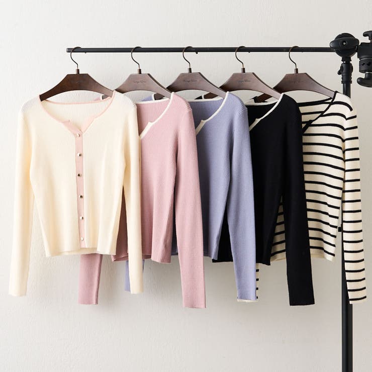 キーネックカーディガンライクリブプルオーバー | RMAF　NICE CLAUP / OLIVE des OLIVE | 詳細画像2 