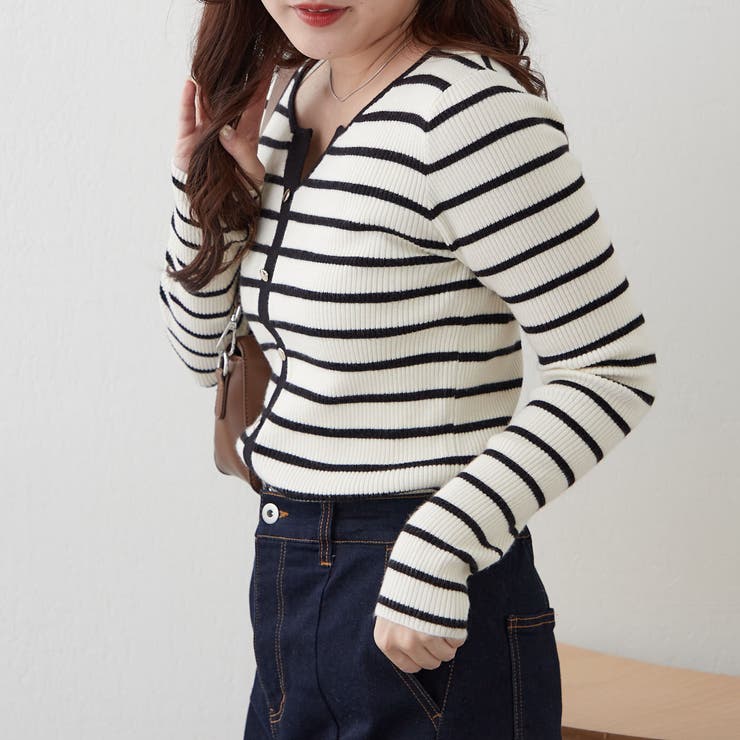 キーネックカーディガンライクリブプルオーバー | RMAF　NICE CLAUP / OLIVE des OLIVE | 詳細画像37 