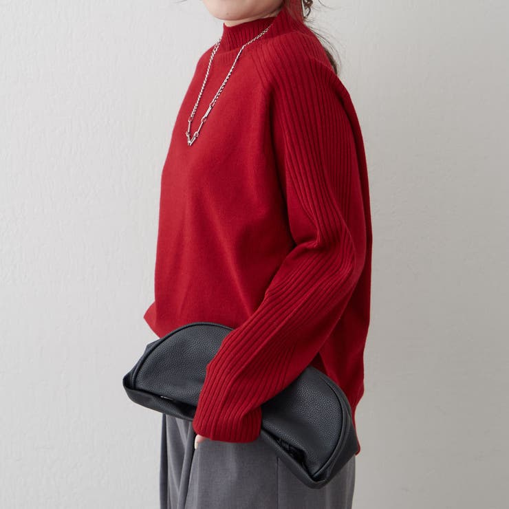 【5色展開】エポーレットショルダーハイネックプルオーバー | RMAF　NICE CLAUP / OLIVE des OLIVE | 詳細画像7 