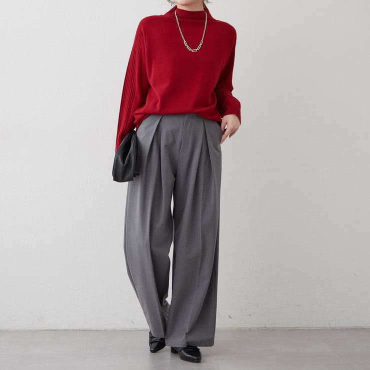 【5色展開】エポーレットショルダーハイネックプルオーバー | RMAF　NICE CLAUP / OLIVE des OLIVE | 詳細画像9 