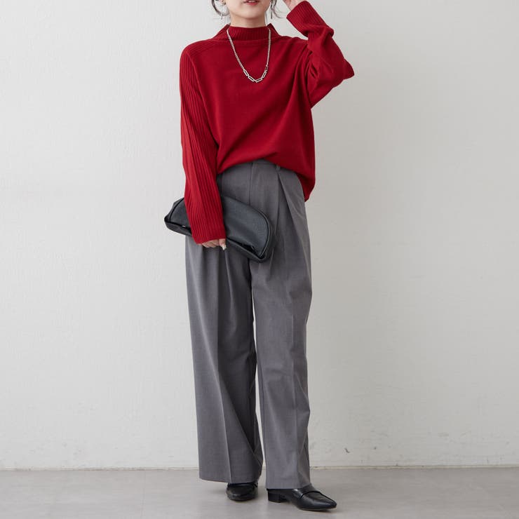 【5色展開】エポーレットショルダーハイネックプルオーバー | RMAF　NICE CLAUP / OLIVE des OLIVE | 詳細画像10 