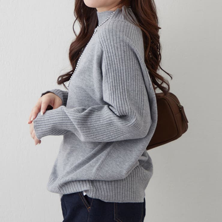 【5色展開】エポーレットショルダーハイネックプルオーバー | RMAF　NICE CLAUP / OLIVE des OLIVE | 詳細画像30 