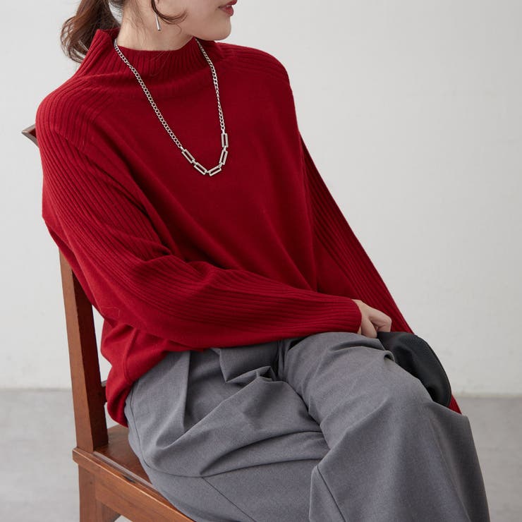 【5色展開】エポーレットショルダーハイネックプルオーバー | RMAF　NICE CLAUP / OLIVE des OLIVE | 詳細画像4 