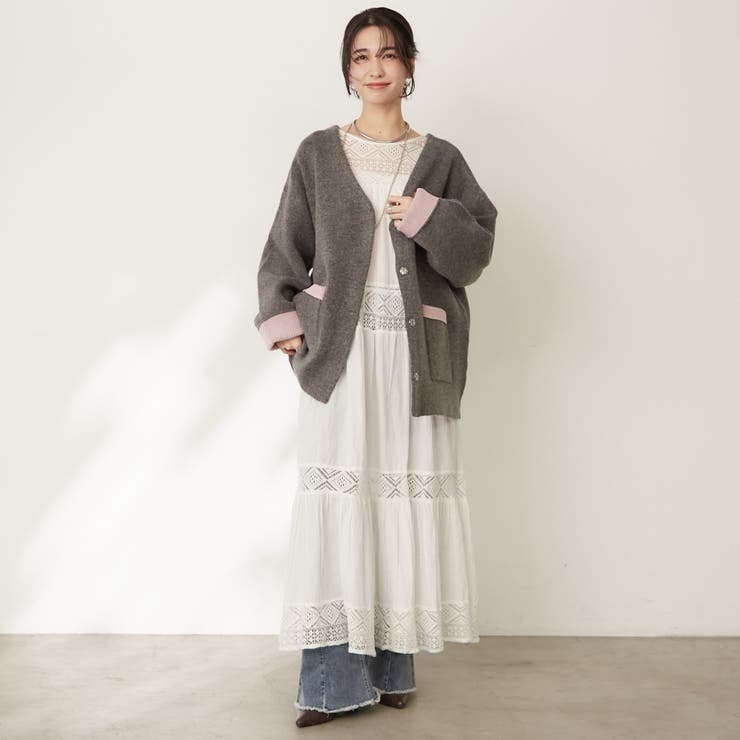 【nane】ダブルフェイスカーディガン | RMAF　NICE CLAUP / OLIVE des OLIVE | 詳細画像11 