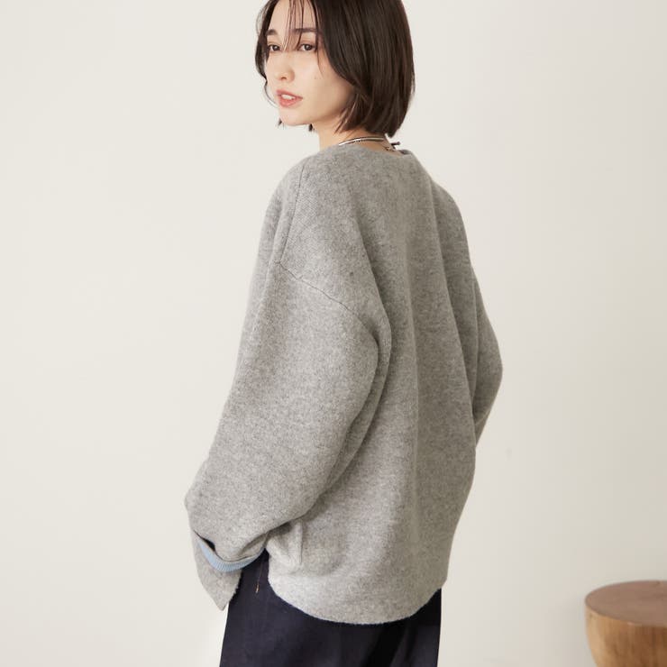 【nane】ダブルフェイスカーディガン | RMAF　NICE CLAUP / OLIVE des OLIVE | 詳細画像17 