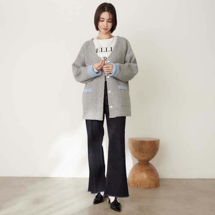 【nane】ダブルフェイスカーディガン | RMAF　NICE CLAUP / OLIVE des OLIVE | 詳細画像21 