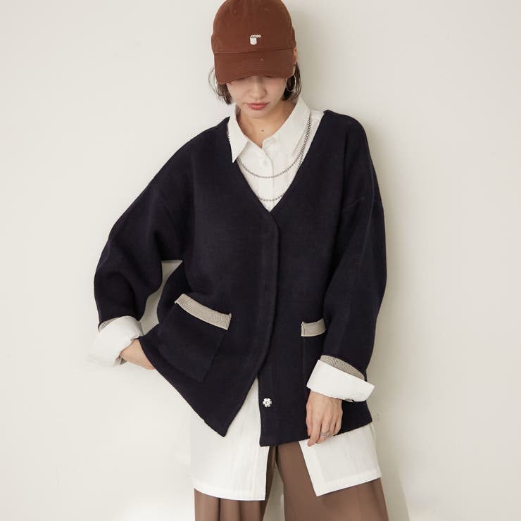 【nane】ダブルフェイスカーディガン | RMAF　NICE CLAUP / OLIVE des OLIVE | 詳細画像26 