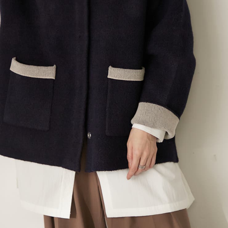 【nane】ダブルフェイスカーディガン | RMAF　NICE CLAUP / OLIVE des OLIVE | 詳細画像29 