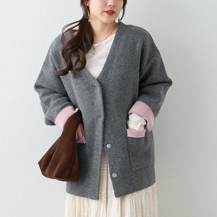 【nane】ダブルフェイスカーディガン | RMAF　NICE CLAUP / OLIVE des OLIVE | 詳細画像37 