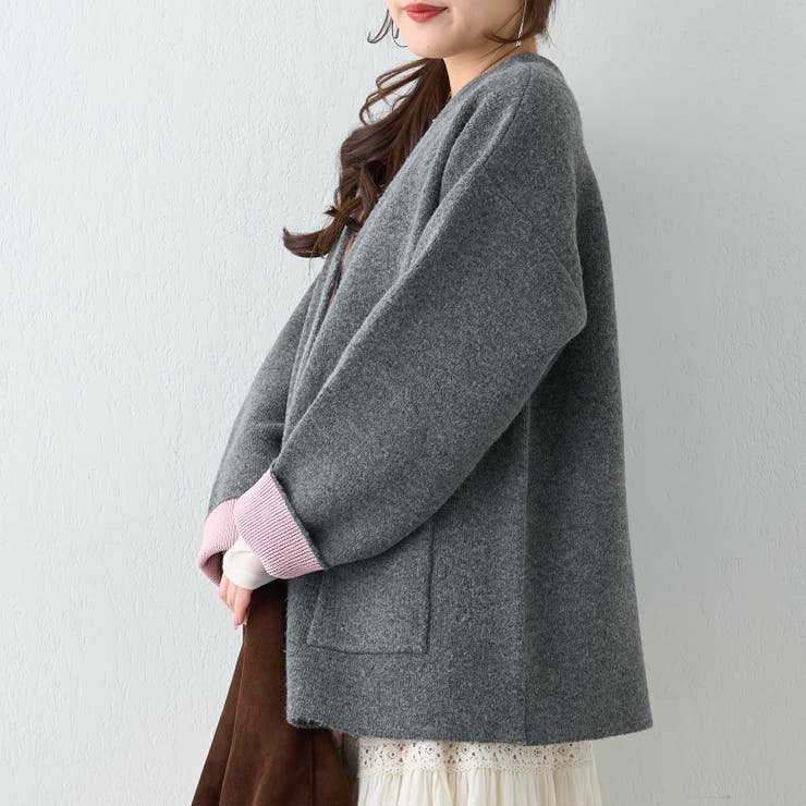 【nane】ダブルフェイスカーディガン | RMAF　NICE CLAUP / OLIVE des OLIVE | 詳細画像38 