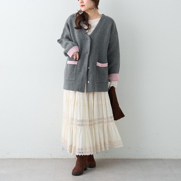 【nane】ダブルフェイスカーディガン | RMAF　NICE CLAUP / OLIVE des OLIVE | 詳細画像40 