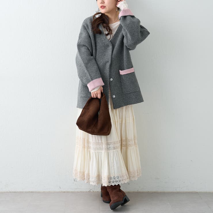 【nane】ダブルフェイスカーディガン | RMAF　NICE CLAUP / OLIVE des OLIVE | 詳細画像41 