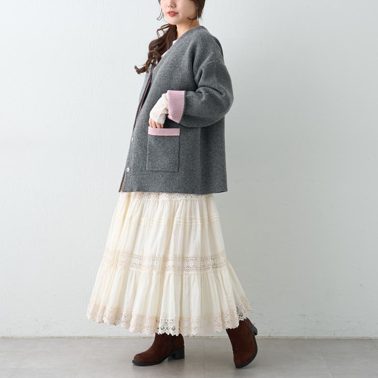 【nane】ダブルフェイスカーディガン | RMAF　NICE CLAUP / OLIVE des OLIVE | 詳細画像42 