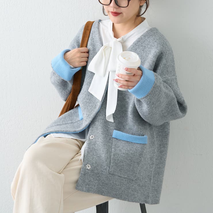 【nane】ダブルフェイスカーディガン | RMAF　NICE CLAUP / OLIVE des OLIVE | 詳細画像44 