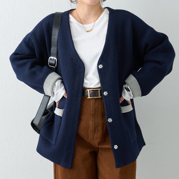 【nane】ダブルフェイスカーディガン | RMAF　NICE CLAUP / OLIVE des OLIVE | 詳細画像56 