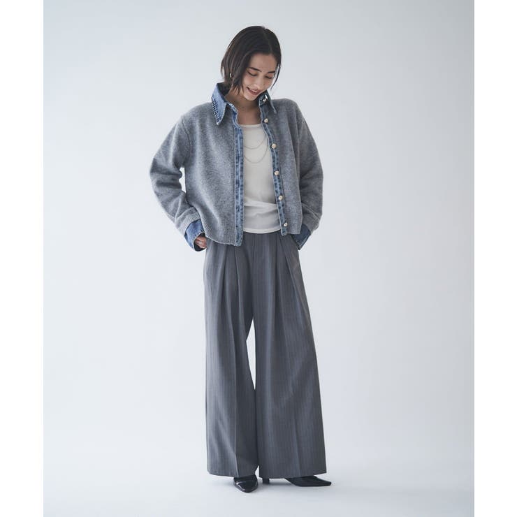 【Web限定】【nane】デニムドッキングカーディガン | RMAF　NICE CLAUP / OLIVE des OLIVE | 詳細画像10 