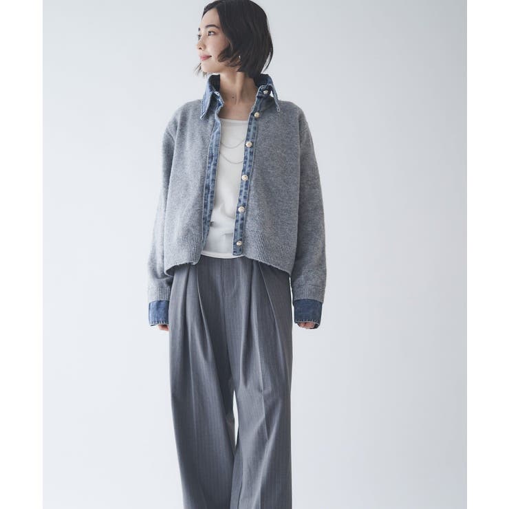 【Web限定】【nane】デニムドッキングカーディガン | RMAF　NICE CLAUP / OLIVE des OLIVE | 詳細画像11 