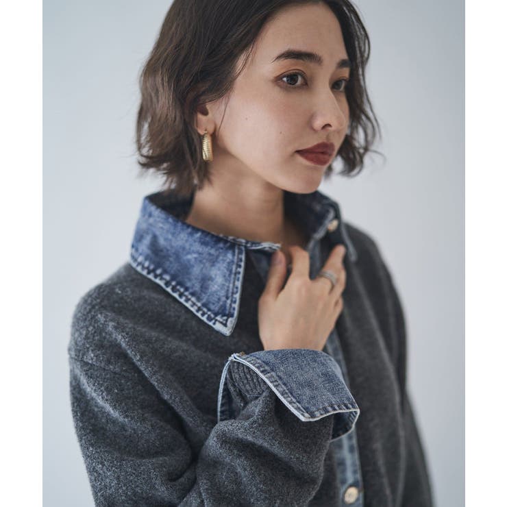 【Web限定】【nane】デニムドッキングカーディガン | RMAF　NICE CLAUP / OLIVE des OLIVE | 詳細画像16 