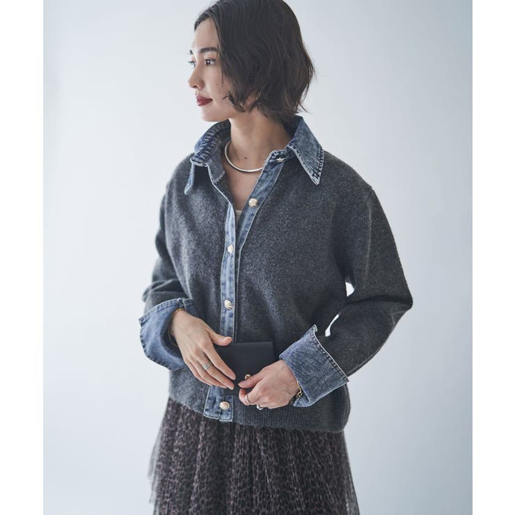 【Web限定】【nane】デニムドッキングカーディガン | RMAF　NICE CLAUP / OLIVE des OLIVE | 詳細画像19 